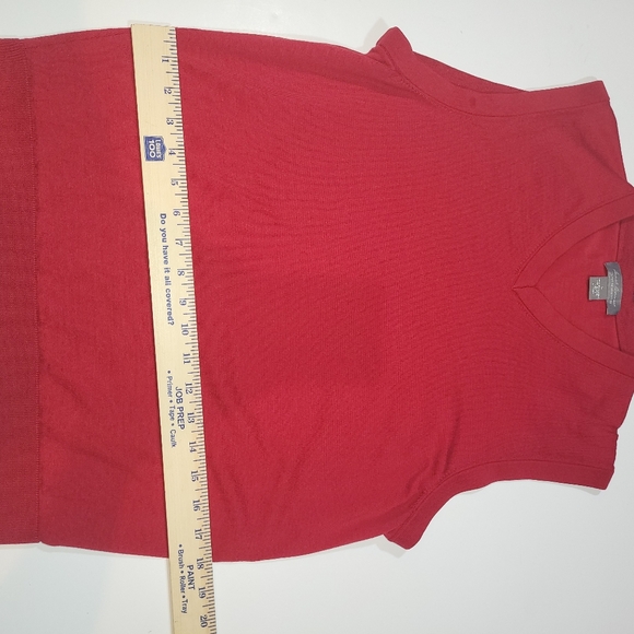 Daniel Cremieux Men's Large red vneck vest morino wool - Picture 7 of 12